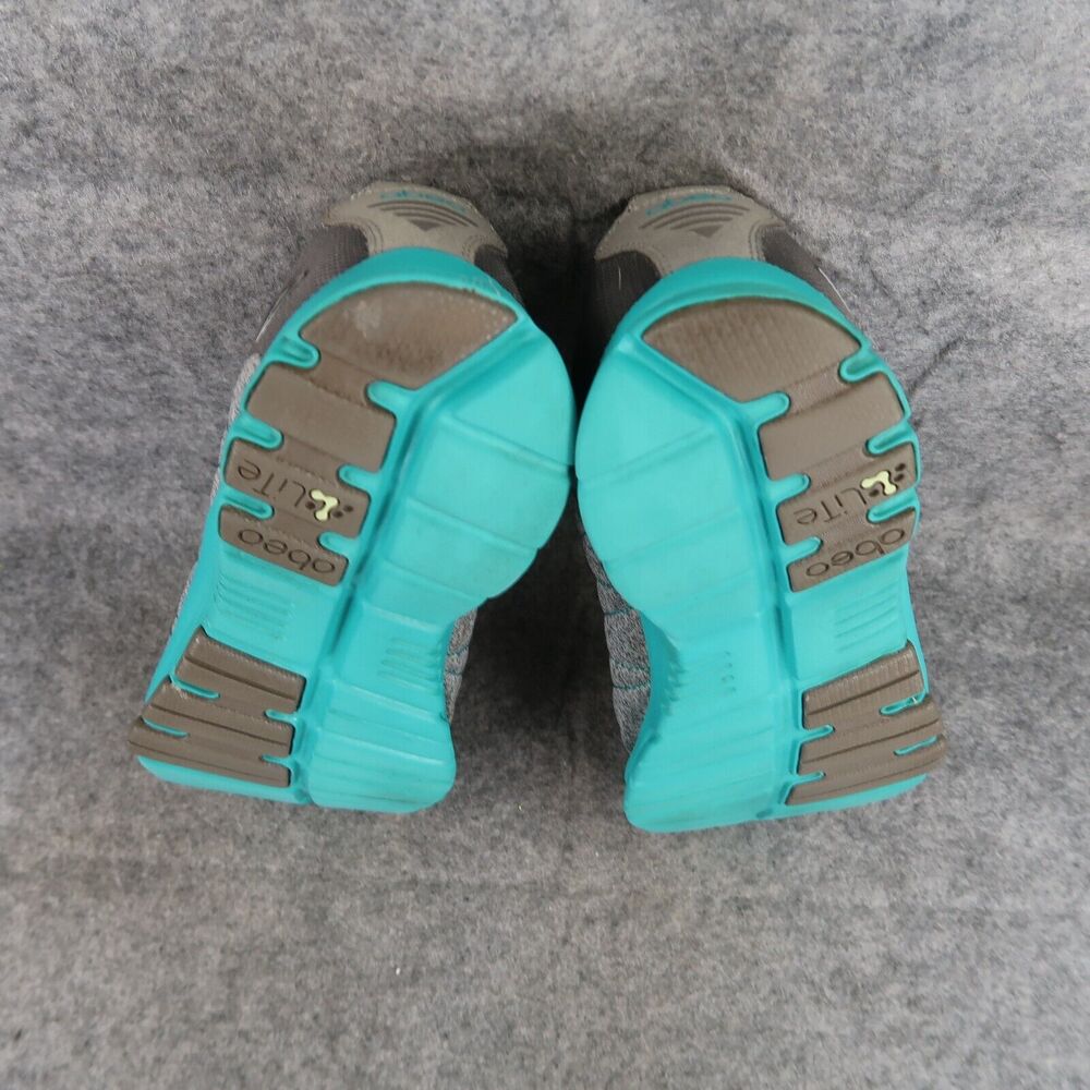 Abeo Shoes Womens 6.5 Athletic Trainers Comfort Walk Run Sport Stellar Grey Teal - Picture 10 of 12